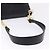 Bolsa de Ombro com Corrente PRADA em Couro Preto e Ouro Auth am12576V Dourado - vista 8