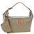 Céline Borsa a mano CELINE Macadam Canvas PVC Beige Gold Auth 201135V D'oro
