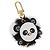 LOUIS VUITTON Porte Cles Wide Panda Bag Charm Fur Black M63094 LV Auth 204063M Nero Bianco