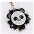 LOUIS VUITTON Porte Cles Wide Panda Bag Charm Fur Black M63094 LV Auth 204063M Nero Bianco - vista 3
