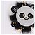 LOUIS VUITTON Porte Cles Wide Panda Bag Charm Fur Black M63094 LV Auth 204063M Nero Bianco - vista 4
