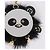 LOUIS VUITTON Porte Cles Wide Panda Bag Charm Fur Black M63094 LV Auth 204063M Nero Bianco - vista 5