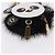 LOUIS VUITTON Porte Cles Wide Panda Bag Charm Fur Black M63094 LV Auth 204063M Nero Bianco - vista 6