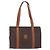 Céline CELINE Macadam Canvas Tote Bag PVC Leder Braun Gold Auth 204387 Golden - Ansicht 2