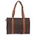 Céline CELINE Macadam Canvas Tote Bag PVC Leder Braun Gold Auth 204387 Golden - Ansicht 5