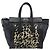 Céline CELINE Luggage Mini Shopper Handtasche Canvas Leather Black Gold Auth 203648A Schwarz Golden - Ansicht 3
