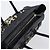 Céline CELINE Luggage Mini Shopper Handtasche Canvas Leather Black Gold Auth 203648A Schwarz Golden - Ansicht 6