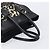 Céline CELINE Luggage Mini Shopper Handtasche Canvas Leather Black Gold Auth 203648A Schwarz Golden - Ansicht 7