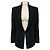 Autre Marque Brandon Maxwell Navy Blue Viscose Crepe Blazer Jacket