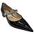Jimmy Choo Black Bing Crystal Embellished Patent Leather Flats Nero
