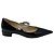 Jimmy Choo Black Bing Crystal Embellished Patent Leather Flats Nero - vista 2