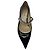 Jimmy Choo Black Bing Crystal Embellished Patent Leather Flats Nero - vista 4