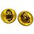 Orecchini a clip Chanel Vintage 1994 Gold CC Logo D'oro - vista 3