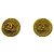 Orecchini a clip Chanel Vintage 1994 Gold CC Logo D'oro - vista 8