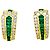 Orecchini Van Cleef & Arpels, "Ceinture", oro giallo, diamanti e smeraldo.