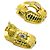 Orecchini Van Cleef & Arpels, "Ceinture", oro giallo, diamanti e smeraldo. - vista 3
