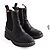 Chloé Biker-Stiefel aus schwarzem Leder - Ansicht 3