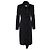 Yves Saint Laurent by Tom Ford Runway Wollmantel mit Rüschen Schwarz - Ansicht 2