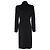 Yves Saint Laurent by Tom Ford Runway Wollmantel mit Rüschen Schwarz - Ansicht 4