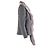 Autre Marque Blazer ajustado Weber em lã virgem e cashmere cinza com acabamento em pele de coelho - vista 2
