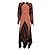 Altuzarra Maxikleid aus Seide mit Sinopia-Print in Schwarz / Orange / Rot Mehrfarben