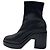 Botines de plataforma en piel stretch negra Robert Clergerie Negro - vista 3