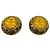 Orecchini a clip Chanel Vintage Gold Enameled CC Logo D'oro