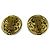 Orecchini a clip Chanel Vintage Gold Enameled CC Logo D'oro - vista 3