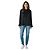Jil Sander schwarze Bluse mit Rüschen und Knopfleiste - Ansicht 6