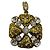 Collana Pendente Chanel Vintage in Oro con Strass e Cristalli D'oro - vista 2