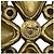 Collana Pendente Chanel Vintage in Oro con Strass e Cristalli D'oro - vista 4