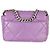 Borsa a patta Chanel 19 Medium in pelle d'agnello matelassé viola Porpora - vista 2