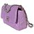 Borsa a patta Chanel 19 Medium in pelle d'agnello matelassé viola Porpora - vista 3
