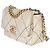Chanel 19 Medium Flap Bag aus multicolorigem beigem gestepptem Lammleder und Mischfasern - Ansicht 3