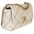 Chanel 19 Medium Flap Bag aus multicolorigem beigem gestepptem Lammleder und Mischfasern - Ansicht 4