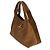 Borsa a tracolla Maxi Horsebit Gucci in camoscio marrone - vista 3