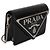 Bolso bandolera Prada de piel Spazzolato negra con placa de logo triangular y solapa Negro - vista 4