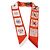 Hermès Orange Vermillion Jeu de Cartes Silk Twilly - vista 5