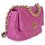 Borsa a patta Chanel 19 Medium in pelle d'agnello matelassé viola Porpora - vista 4