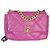 Borsa a patta Chanel 19 Medium in pelle d'agnello matelassé viola Porpora - vista 8