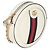 Borsa rotonda Mini Ophidia Gucci in pelle di vitello testurizzata Mystic White con banda Web Bianco - vista 4