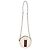 Borsa rotonda Mini Ophidia Gucci in pelle di vitello testurizzata Mystic White con banda Web Bianco - vista 5