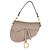 Bolsa Saddle Média em pele de bezerro grão Taupe Christian Dior Marrom