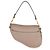 Bolsa Saddle Média em pele de bezerro grão Taupe Christian Dior Marrom - vista 2