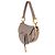 Bolsa Saddle Média em pele de bezerro grão Taupe Christian Dior Marrom - vista 3