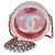 Gabrielle Clutch rotonda Chanel in PVC rosa e pelle d'agnello Filigree con catena