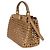 Fendi Cappuccino Mini Peekaboo Iconic Satchel aus geflochtenem Kalbsleder Beige - Ansicht 3