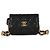 Gabrielle Portamonete Chanel Black Quilted Caviar Twist Your Buttons con catena Nero
