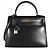 Hermès Vintage Black Box Sellier Kelly 28 GHW Nero - vista 8