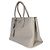 Prada Große Turnlock Twin Tote aus Saffiano-Leder in Hellgrau Braun - Ansicht 3